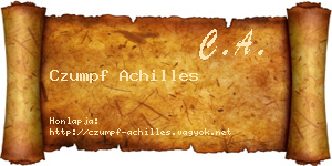 Czumpf Achilles névjegykártya